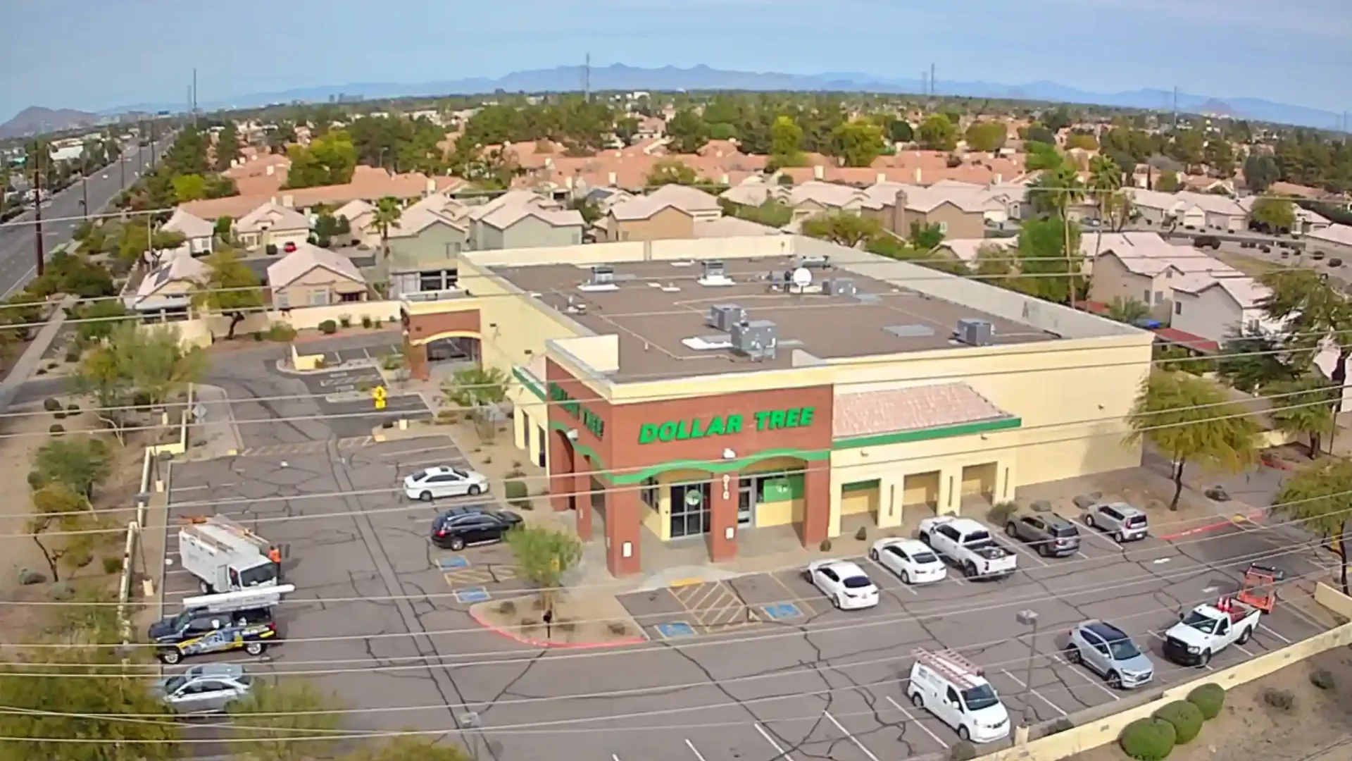 Aerial view of Phoenix, Arizona rooftops
