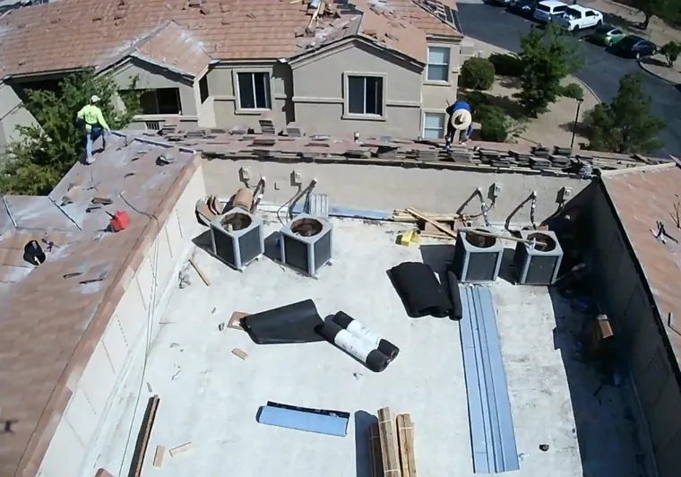 Commercial roof restoration work