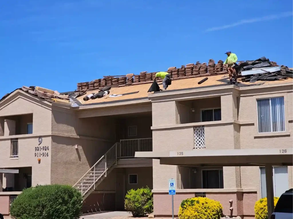 Raise The Roof AZ crew installing a tile roof on an Arizona property