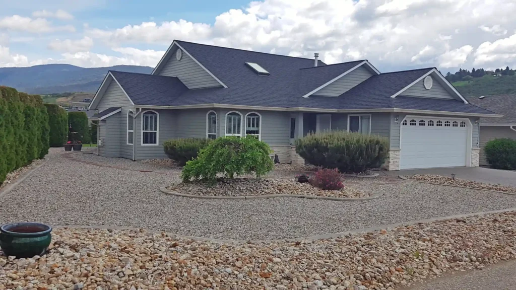 Completed tile roof on a stucco home in the Phoenix, AZ area