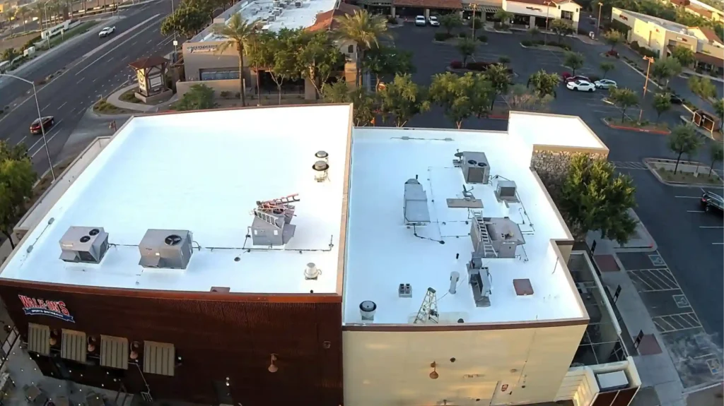Close-up of roofing work on an Arizona property