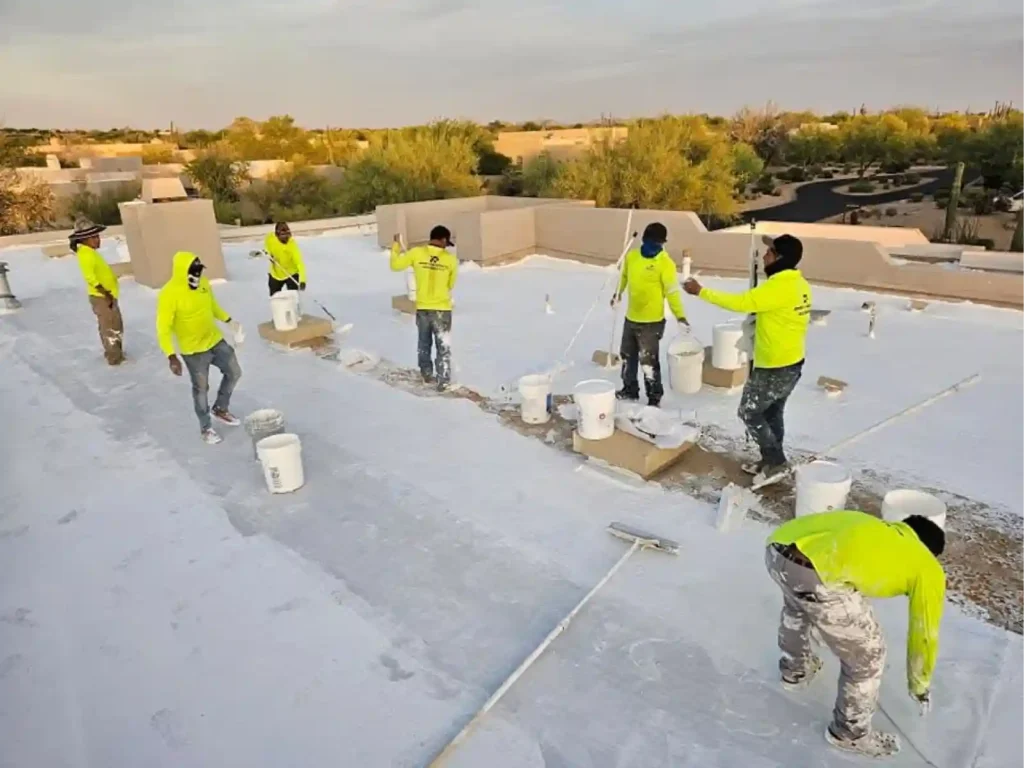 Raise The Roof AZ crew installing a tile roof on an Arizona property