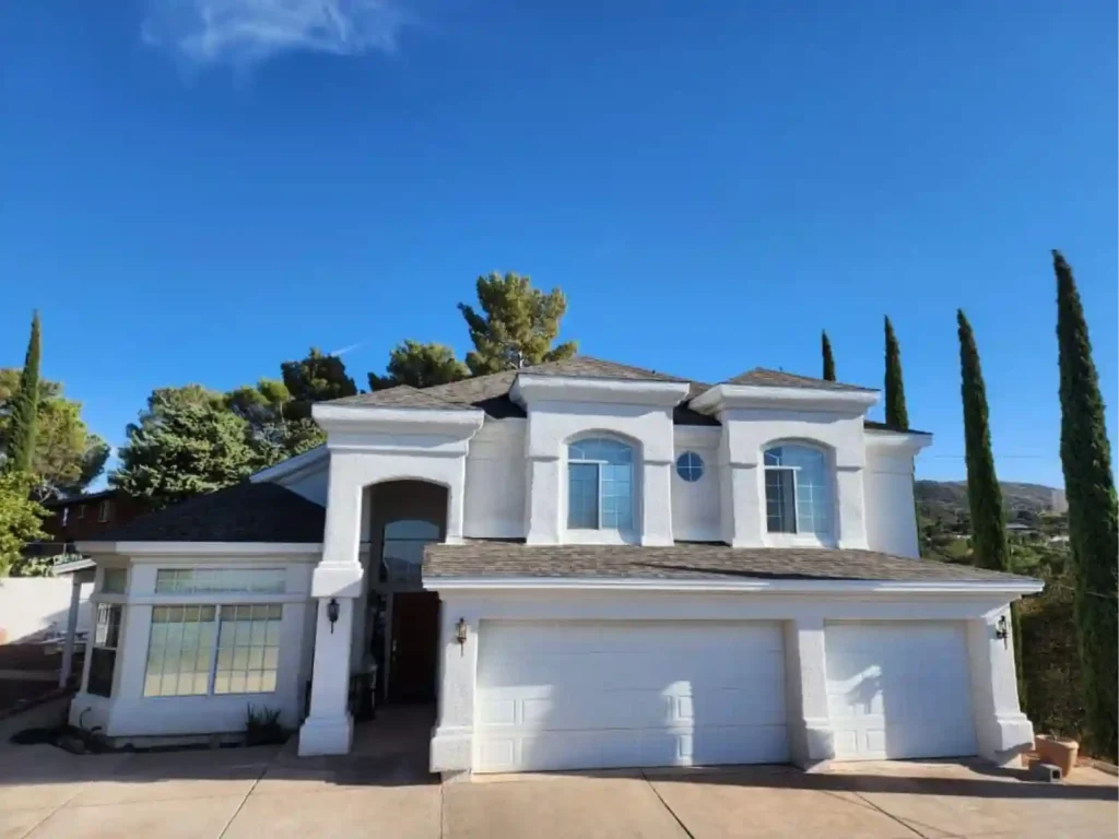 Completed tile roof on a stucco home in the Phoenix, AZ area