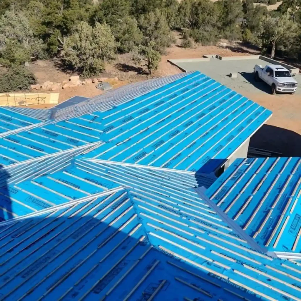 Close-up of roofing work on an Arizona property